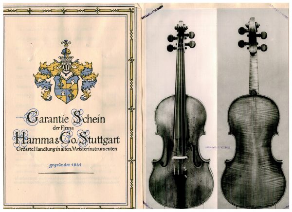 Violine Nicola Gagliano Neapel 1760 Zertifikat