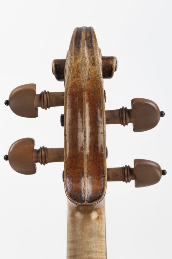 Violine, Geige, François Couturieux, Mirecourt, Schnecke hinten